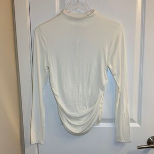 INC International Concepts Cream Long Sleeve Top Size Petite Medium